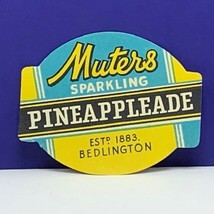 Vintage label soda pop ephemera advertising Muters pineappleade Bedlingt... - £9.25 GBP