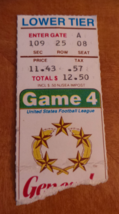 New Jersey Generals USFL Ticket Stub Game 4 for Lower Tier VG - $110.96 MXN