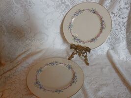 Lenox Belvidere Pink Ribbon 24K Gold Trim S-314:    2 - 10 5/8" Dinner P... - $23.94