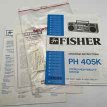 Fisher Stereo Boombox PH-405K Original Operating Instructions Owners Manual - $14.20