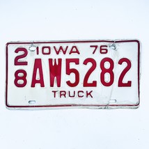 1976 United States Iowa Delaware County Truck License Plate 28 AW5282 - £12.85 GBP