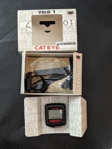 Cateye Velo 1 Wired Bike Bicycle Cyclomputer Computer Black 2 Features NEW - $37.39