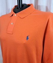 POLO Ralph Lauren Golf Casual Shirt Mens Size XL 100% Cotton Orange Short Sleeve - £19.58 GBP