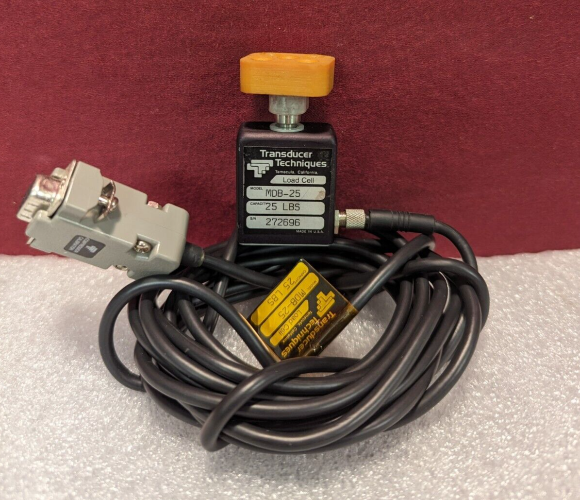 Transducer Techniques MDB-25 Load Cell 25 lb Capacity w/ Compression Cal... - $238.50
