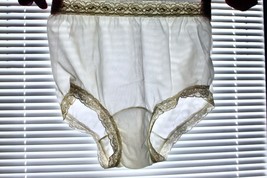 Vtg 60s Sheer Nylon/Lace Brief/Panties/Mushroom Gusset/Granny Sz 6 - $100.41