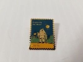 Vtg Jga Usps Exploring The Moon Stamp Enamel Pin Usa 18 Cent Nasa Postal Rare - £9.48 GBP