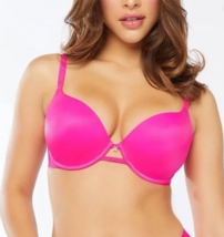 Savage x Fenty Bra 46D Hot Pink Underwire Lightly Padded Push Up Wide Straps - £16.18 GBP