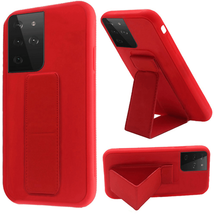 For Samsung S21 Ultra 7.1&quot; Foldable Magnetic Kickstand Case Cover RED - £6.43 GBP