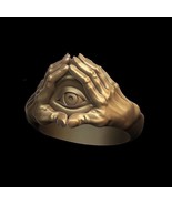 Illuminati Ring All Seeing Eye Ring All Seeing Eye Secret  - £204.45 GBP