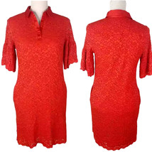 Banana Republic Dress Lace Flutter Sleeves Polo Red Small - £23.57 GBP