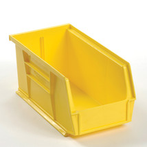Plastic Storage Bin - Parts Storage Bin 5-1/2 x 10-7/8 x 5 Yellow Lot of 12 - £78.44 GBP