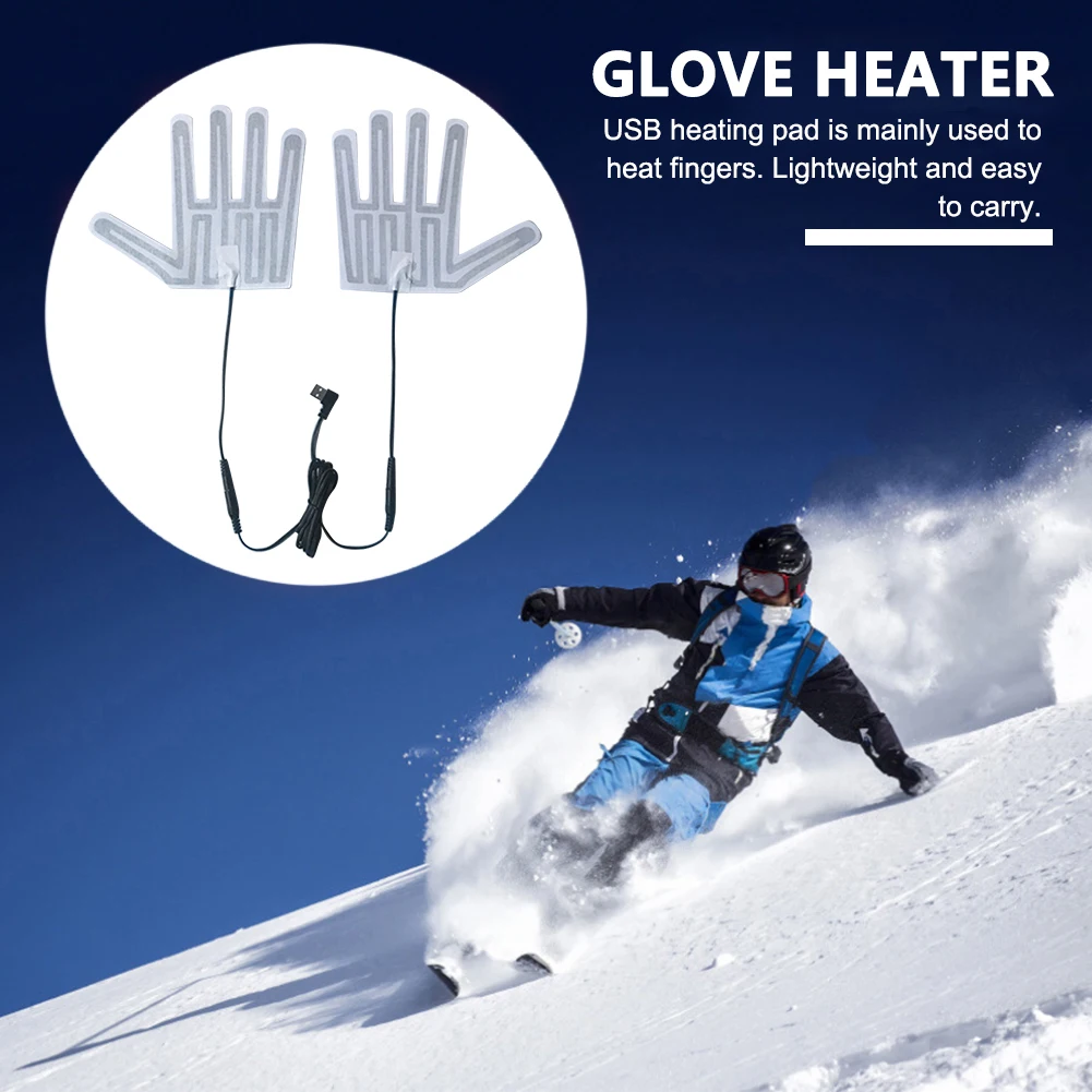 Portable Electric Heating Pads Lightweight Five-Finger Gloves Heating Pa... - $15.63