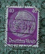 Nice Vintage Used Deutfches Reuch 40 Stamp, GOOD COND - GREAT OLD STAMP - £2.32 GBP