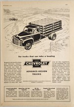 1949 Print Ad Chevrolet Advance-Design Trucks Farm Stake Model Chevy - £14.06 GBP