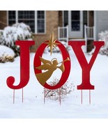 JOY Christmas Decor Metal Yard Sign Outdoor or Indoors Large Letters - $923.44 MXN