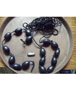 Beads Black Egg Shaped Black Bakelite Beads Unfinished Project - €19,61 EUR