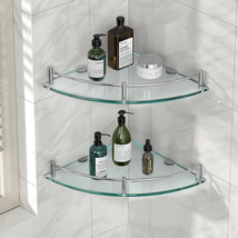 Glass Corner Shelf Glass Shelves for Bathroom Shower Corner Shelf With - $78.20