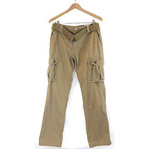 NWT Old  Navy Men&#39;s Belted Straight-Leg Cargos Pants 100% Cotton Utility... - £31.45 GBP
