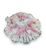 Vtg Lid&#39;l Dolly&#39;s Pageant Dress Full Circle Cake Ruffles &amp; Lace Pink Whi... - £37.76 GBP