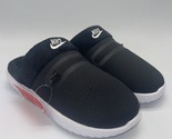 Nike Women&#39;s Burrow NA Slippers Slip On Fleece Black White Size 7 DJ3131... - $59.95