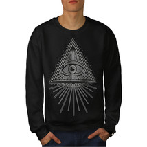 Wellcoda Triangle Eye Art Mens Sweatshirt, Magic Casual Pullover Jumper - £24.11 GBP+