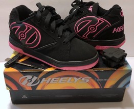 Heely&#39;s Propel 2.0 Black Hot Pink Shoes Sz 3 Youth w/Tool Caps &amp; Box Rollerskate - £42.58 GBP