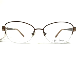 Marchon Eyeglasses Frames TRES JOLIE 188 210 Brown Cat Eye Half Rim 54-17-140 - £37.19 GBP