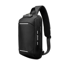 SUUTOOP Men OxAnti-theft Lock Fashion Multifunction USB Crossbody Bag Shoulder B - £52.12 GBP