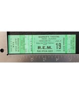 REM R.E.M. - VINTAGE JULY 19, 1985 FRESNO, CA. UNUSED WHOLE CONCERT TICKET  - $40.00
