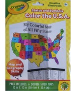 Crayola Color the USA States &amp; Symbols Coloring Maps Age 5+, 6 Double-Sided - £2.33 GBP