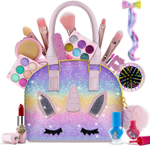 Kids Makeup Kit for Girl-Washable Makeup for Kids with Colorful Unicorn Bag,Todd - £26.25 GBP