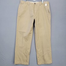 Eddie Bauer Men Pants Size 36 Tan Classic Khaki Chino Flat Front Straigh... - $11.48