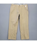 Eddie Bauer Men Pants Size 36 Tan Classic Khaki Chino Flat Front Straigh... - £9.00 GBP