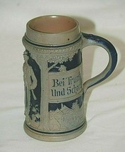 Vintage German Beer Stein Tankard Drinkware Mug Tavern Scene Germany - $26.72