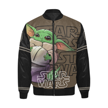 Baby Yoda Cartoon Bomber Jacket Adult and Kids - $69.99