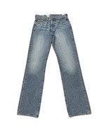 Levis 501 Premium Jeans Mens 28x32 Blue BIG E Button Whiskered Straight Leg - $81.62 CAD
