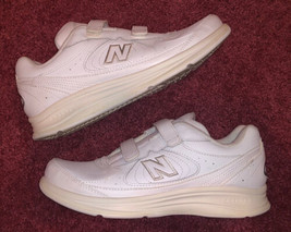 NEW BALANCE 577 Women’s White Hook And Loop Shoes Size 9 DSL-2 Used VGC! - $32.66