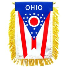 Ohio State Flag Mini Banner 3&quot; x 5&quot; - £18.91 GBP
