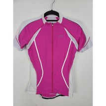 Gore Bike Top Small Womens Zip Up Short Sleeve Pink White Athleisure Biking - £24.60 GBP