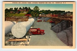 Citizens Transfer And Coal Truck Yards North Carolina Linen Postcard Asheville - £11.36 GBP