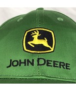 John Deere Hat Baseball Cap Green Yellow Embroidered Adjustable - £15.27 GBP