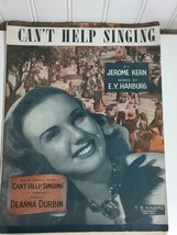 Can&#39;t Help Singing Deanna Durbin Vintage Sheet Music 24166 - £5.93 GBP