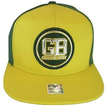 Green Bay Men&#39;s Patch Style Breathable Snapback Baseball Cap (Gold/Green) - £11.95 GBP