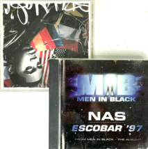 Nas 2 CD Bundle Promo Singles Escobar 1997 Men In Black Album + Rule Ame... - £13.66 GBP