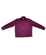 Lacoste Men’s Jacket Sweatshirt Full Zip Mock Neck Plum Cotton Blend XXL - £39.77 GBP
