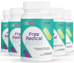 5 Pack Free Radical Flush, super anti-oxidant &amp; digestive detox-60 Capsu... - £120.54 GBP