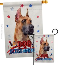 Patriotic Fawn Dane Garden House Flag-Set Dog Puppy Spoiled Paw Canine Fur Pet N - $39.99