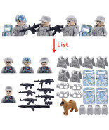 WW2 Military Building Blocks Solider Figures Gifts Weapons Guns K134-1Set - $398.96 MXN