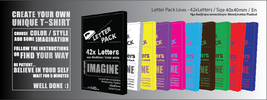 Pack of 42 Alphabet Letters, Silkscreen Stickers, Iron on Patches Heat Transfer - £2.35 GBP