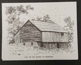 Pennsylvania Artist Robert Morrow The Barn At Renfrew Cards Blank Pack Of 10 (H) - £6.35 GBP